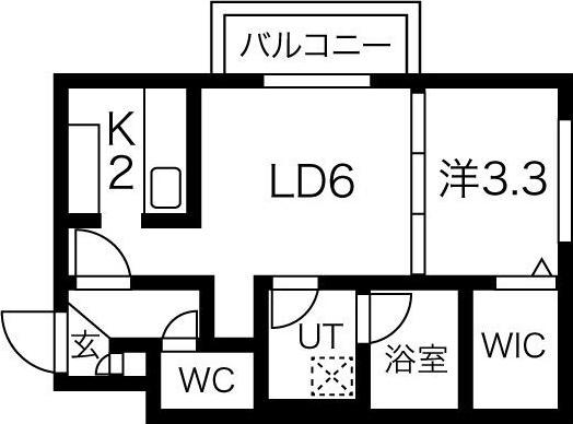 BLOOM F COAST(1LDK/2階)の間取り写真