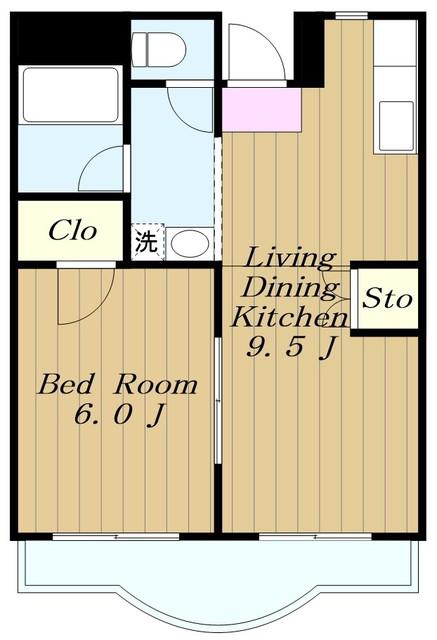 グリーンプラザ御園II(1LDK/1階)の間取り写真