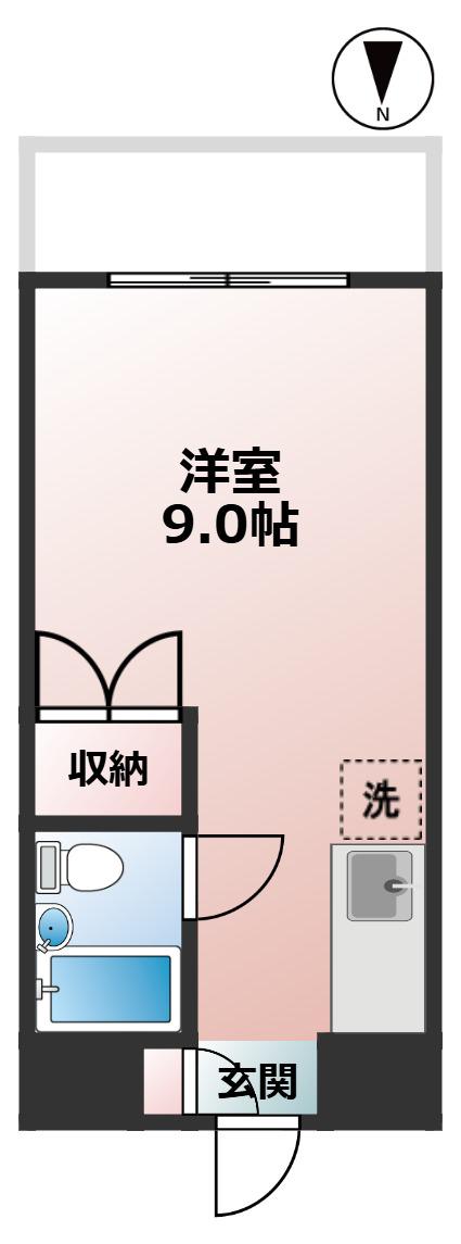 エクセルハイム駒沢(ワンルーム/3階)の間取り写真