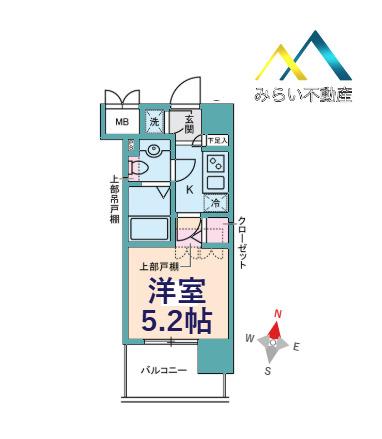 ヴェルステージ川崎(1K/2階)の間取り写真