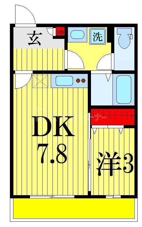 リブリ・アーク(1DK/3階)の間取り写真