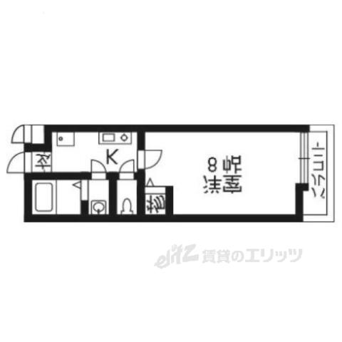 ロイヤルコンフォート(1K/2階)の間取り写真