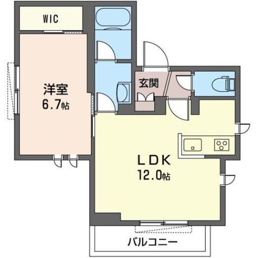 BLANC PEARL南長崎(1LDK/3階)の間取り写真