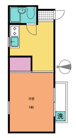 HX池尻(1K/4階)の間取り写真