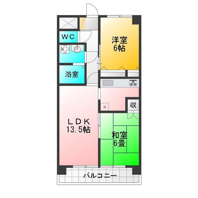 カーサファミリア(2LDK/2階)の間取り写真