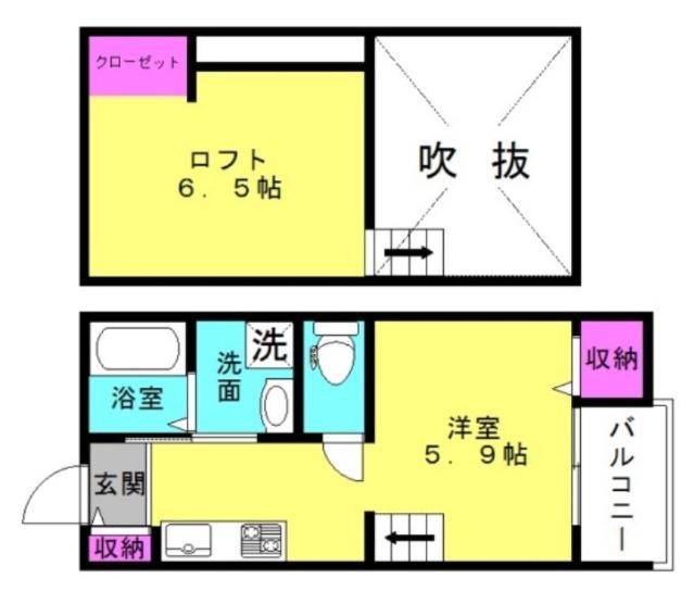 サンラポール西二見(ワンルーム/1階)の間取り写真
