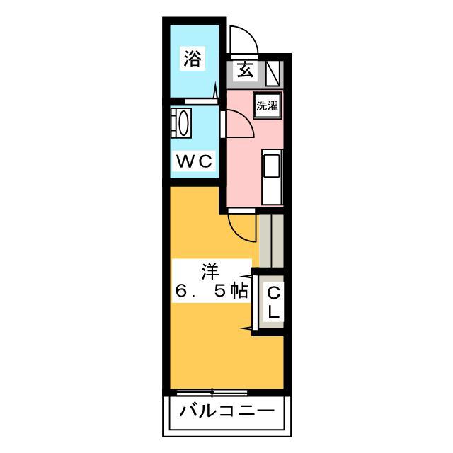 クレスト保土ヶ谷(1K/3階)の間取り写真