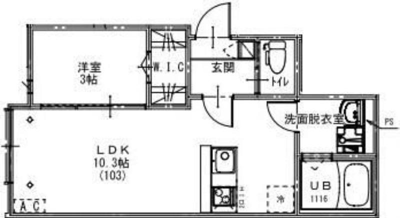 KEIAI RESIDENCE 大和田IV(1LDK/3階)の間取り写真