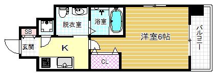 エスリード新梅田ノースポイント(1K/8階)の間取り写真
