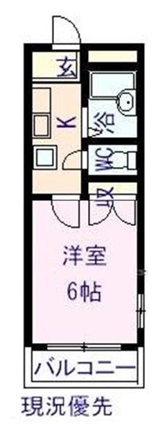 ゆとりコーポ(1K/3階)の間取り写真