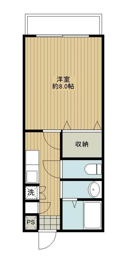 ラセーヌ賀来壱番館(1K/6階)の間取り写真