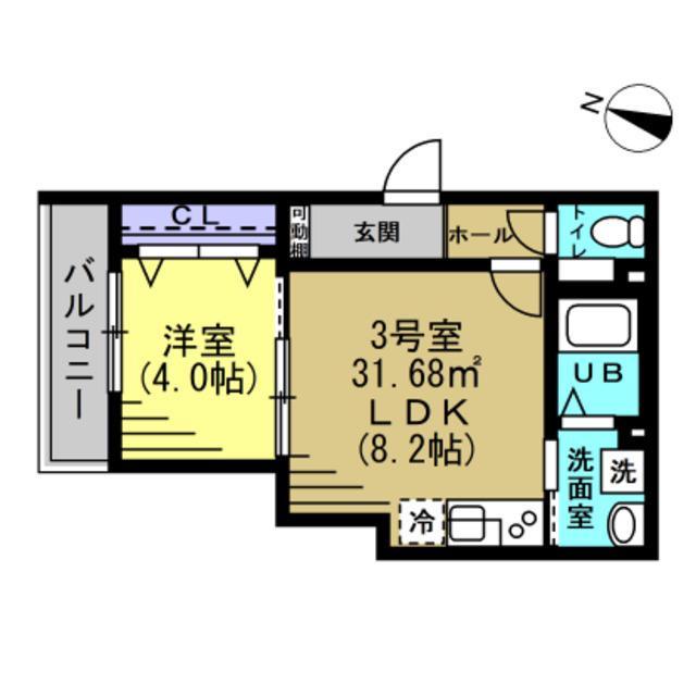 ウンベラータ(1LDK/2階)の間取り写真
