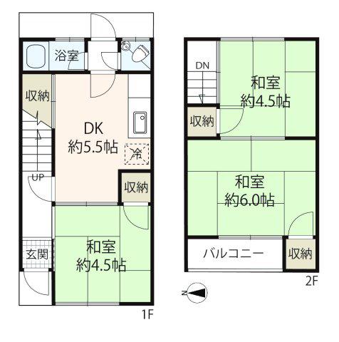 紫光荘(3DK/1階)の間取り写真