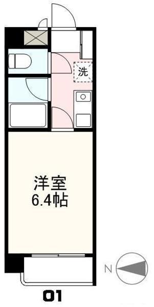 ビルド四季(1K/5階)の間取り写真