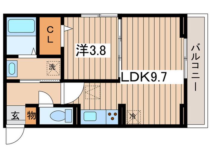 アビタシオン中央林間(1LDK/1階)の間取り写真