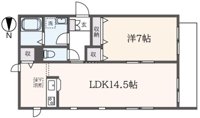 MAISON AOBA(1LDK/1階)の間取り写真