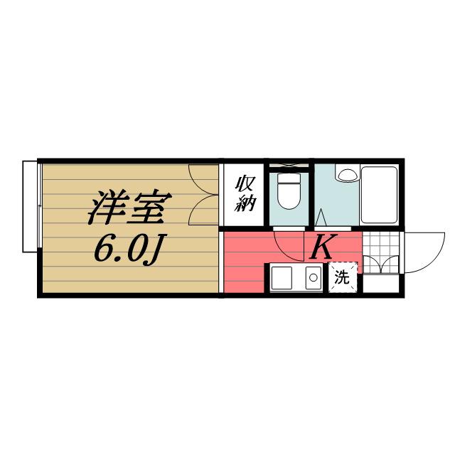 セピアコート東五所(1K/1階)の間取り写真