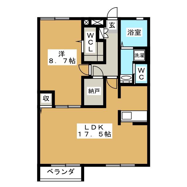 GRACE VILLA 赤塚台(1SLDK/1階)の間取り写真