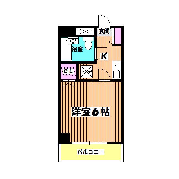 藤和シティコープ(ワンルーム/5階)の間取り写真