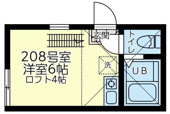 ALEX保土ヶ谷(ワンルーム/2階)の間取り写真