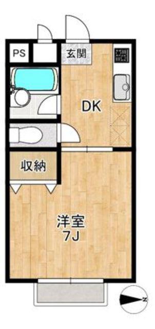 BEL AIR GARDENVI(1K/3階)の間取り写真