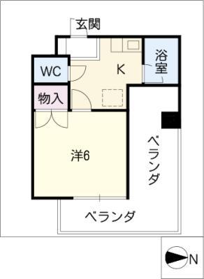 MA・MAISON丸賀(1K/4階)の間取り写真
