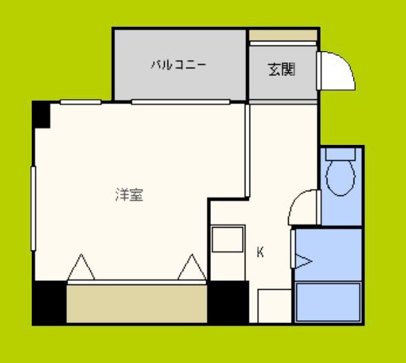 アトール西中島(1K/6階)の間取り写真