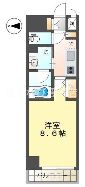 RESIDENCIA TOYOTA SAKURAMACHI(1K/11階)の間取り写真