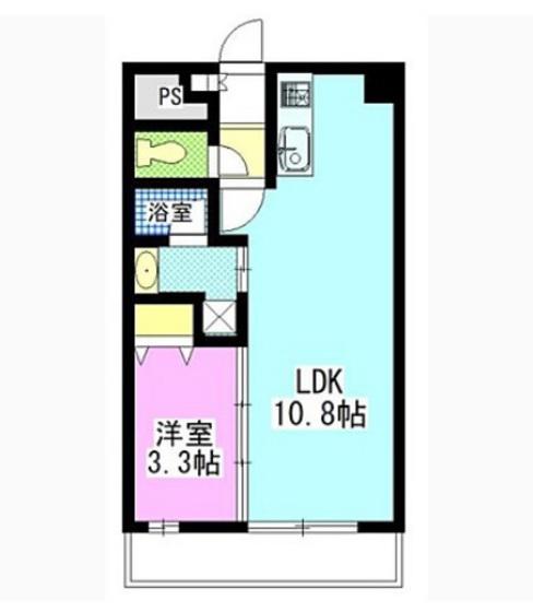 ピュア京橋(1LDK/6階)の間取り写真