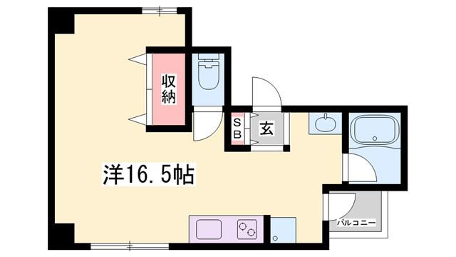 ツムギビル(ワンルーム/4階)の間取り写真