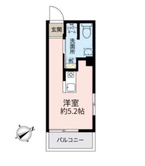 ライフプラス三篠(ワンルーム/2階)の間取り写真