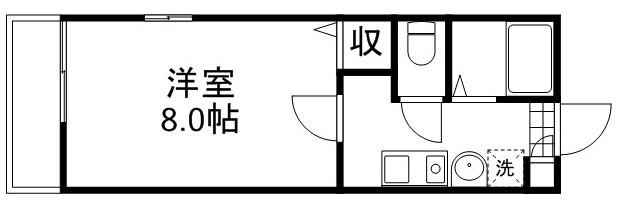 レトア下庄(1K/1階)の間取り写真