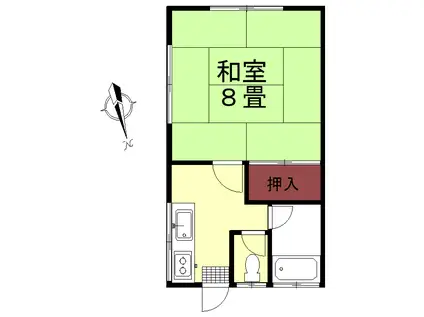 ロイヤルハイツ(1K/2階)の間取り写真