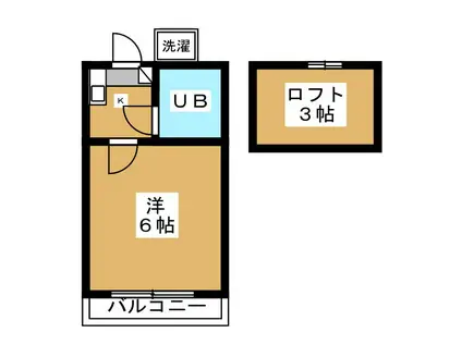 エクセル1(1K/1階)の間取り写真