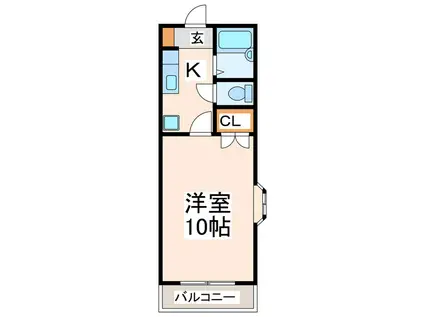 プチ・フォーラム15(1K/2階)の間取り写真