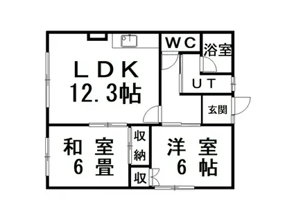 ハウス秋元(2LDK/2階)の間取り写真