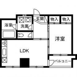 ピアビル(1LDK/7階)の間取り写真