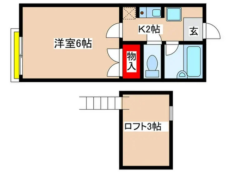 サンハイツ栗平 3階階 間取り