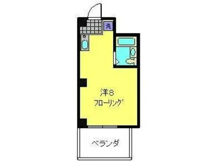 浦島ハイツ(ワンルーム/2階)の間取り写真
