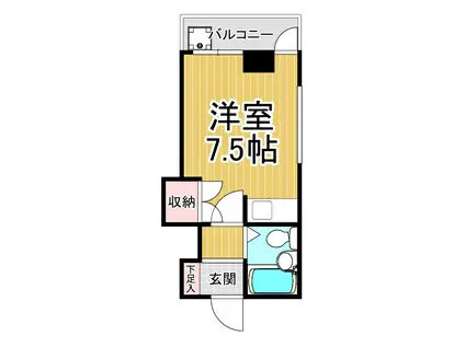 宝塚マナーハウス(1K/3階)の間取り写真