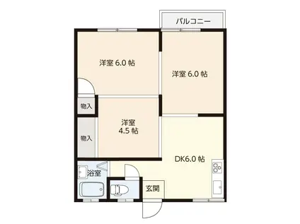 ナトゥーラ・ビアレ(3DK/1階)の間取り写真