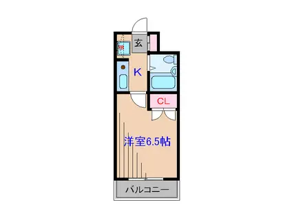 ラフォーレ日吉(1K/2階)の間取り写真