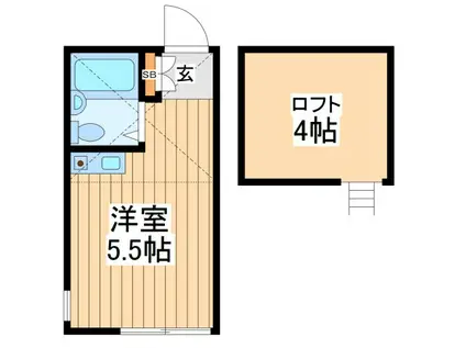 アイカーサ川崎(ワンルーム/2階)の間取り写真