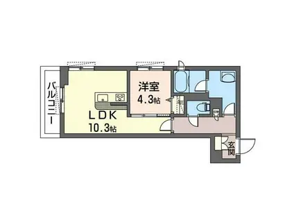 αST MUKOGAOKA(1LDK/2階)の間取り写真