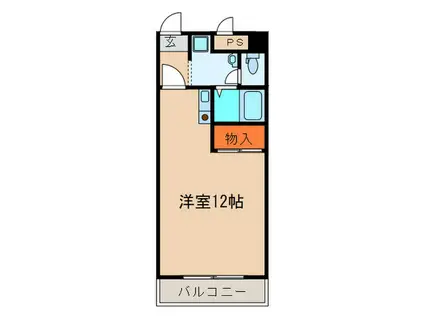 アカデミーコート ソクラテス(ワンルーム/4階)の間取り写真