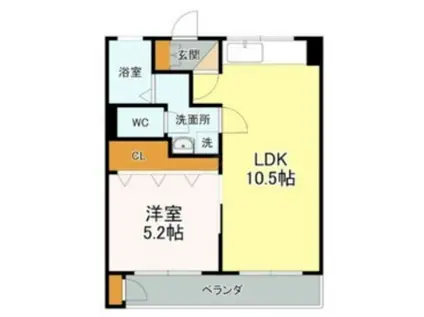 田中マンション(1LDK/2階)の間取り写真