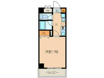 BELLE VIVRE新栄(1K/5階)の間取り写真