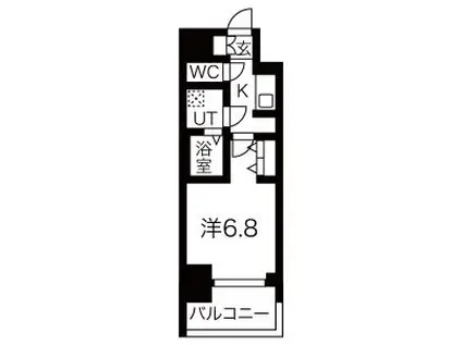 サムティー江戸堀ASUNT(1K/10階)の間取り写真