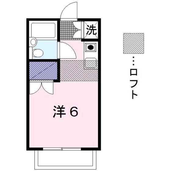 サザンシティ相模I(ワンルーム/2階)の間取り写真