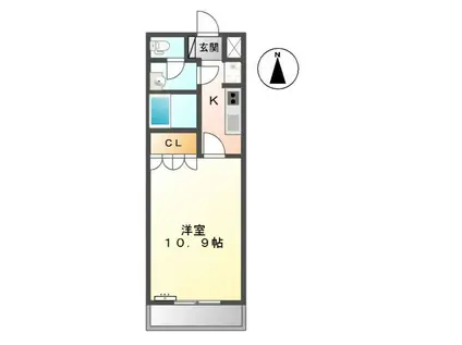 サーバタ(1K/2階)の間取り写真